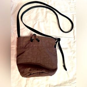 Baggu Recycled Nylon Drawstring Mini Bucket Bag in Peppercorn